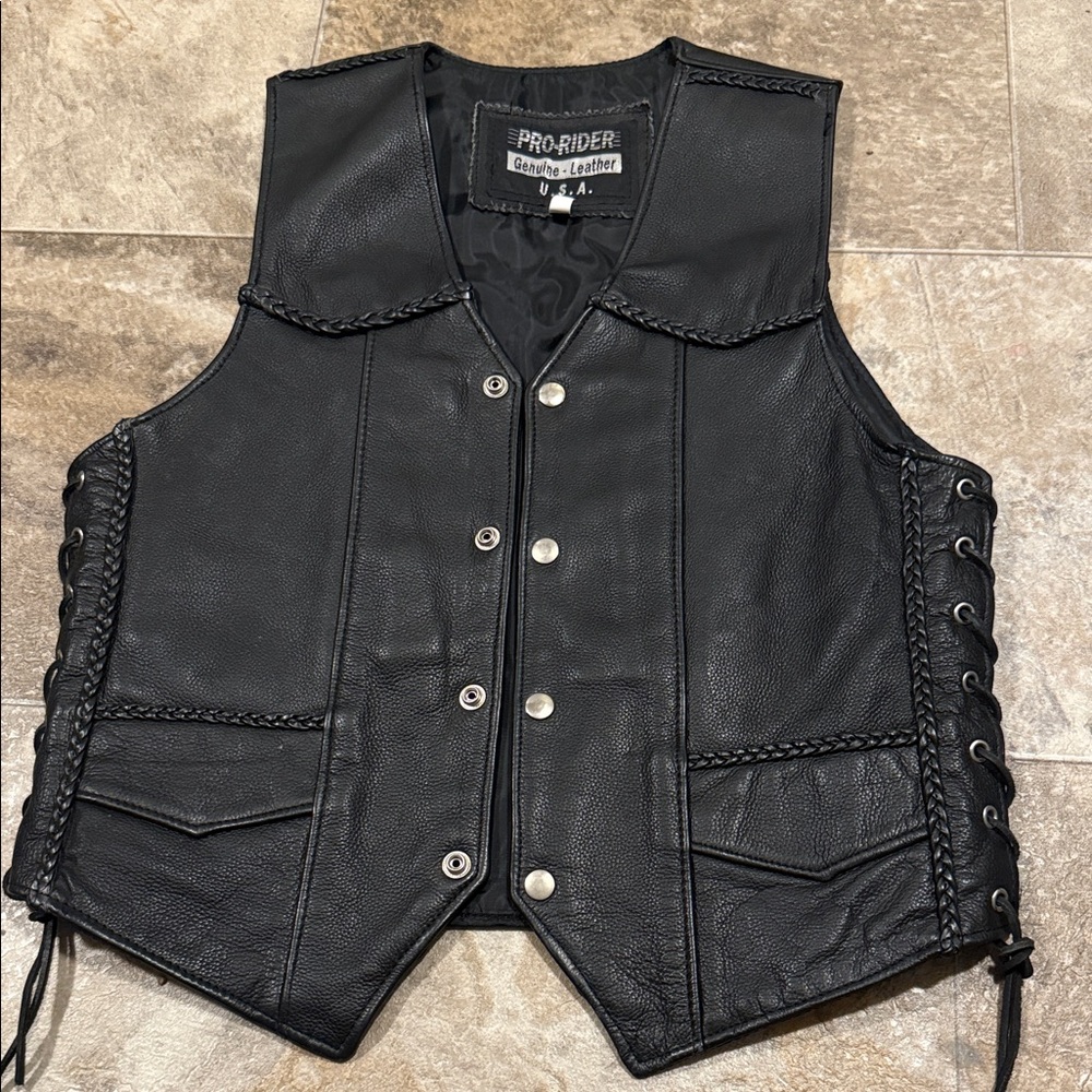 Vintage Pro Rider Genuine Leather Vest
